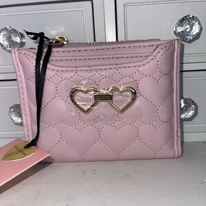 NWT Juicy Couture Elegant Pink Heart-Embellished Wallet
